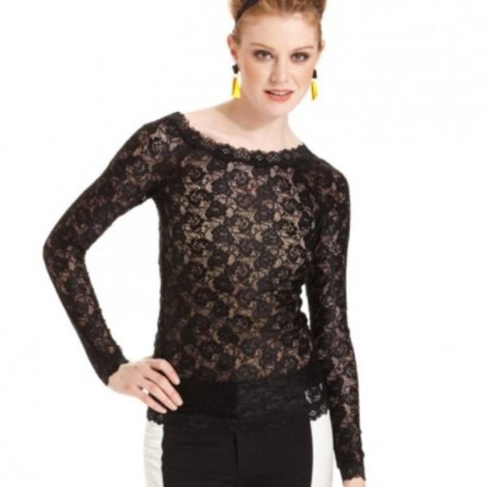 Black lace top